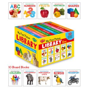 My First Picture Library Box Of 10 Board Books (Pre-School Books)Gift Set For Kids