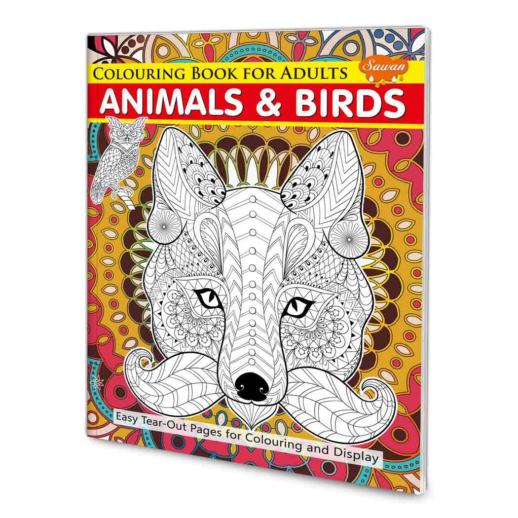 Adult Animals and Birds Colouring Book Adult Wildlife Colouring Book Animal and Bird Colouring Book Wildlife Colouring Book for Adults