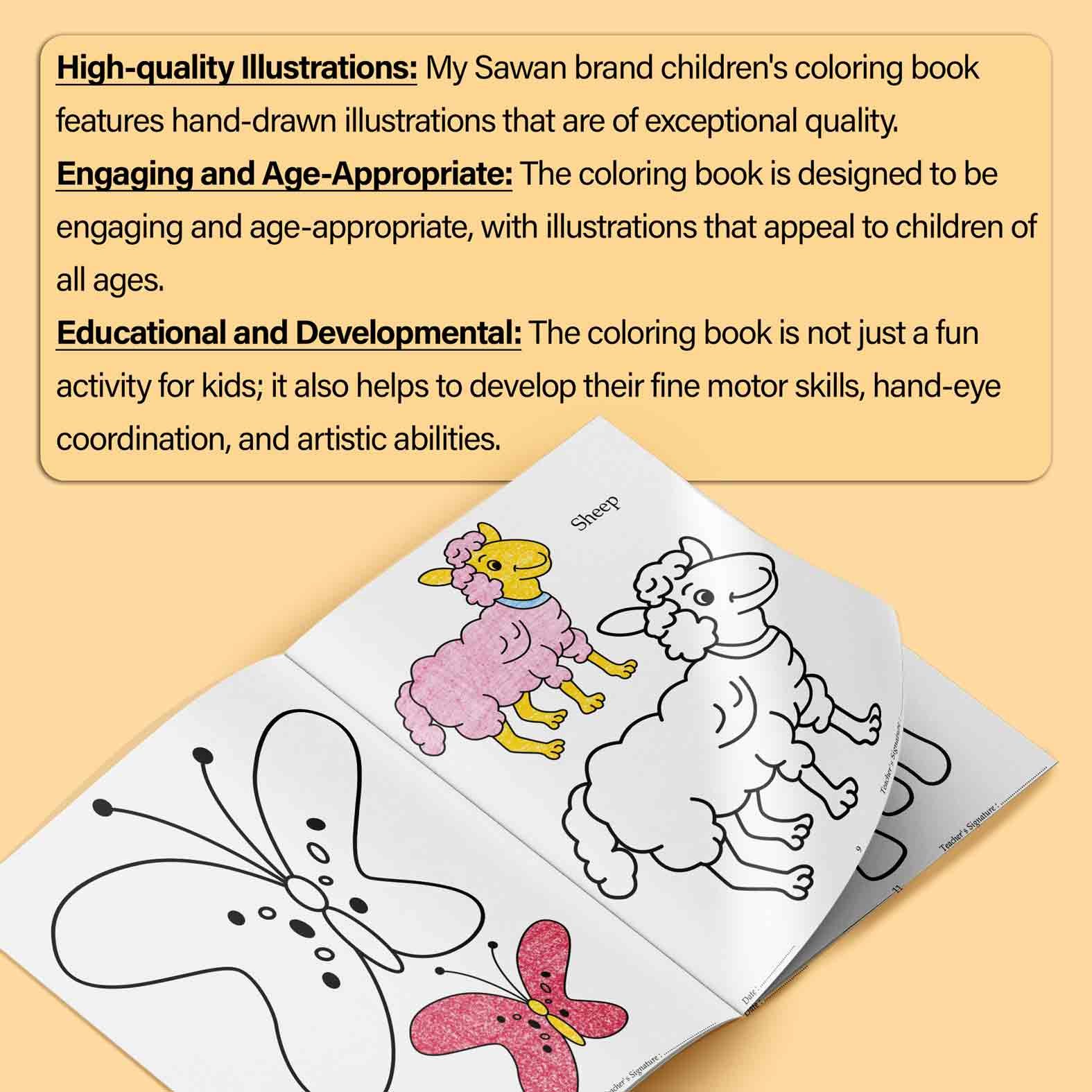 Animals | '0' Level Colouring Books | Kids Colouring Books - Image 5