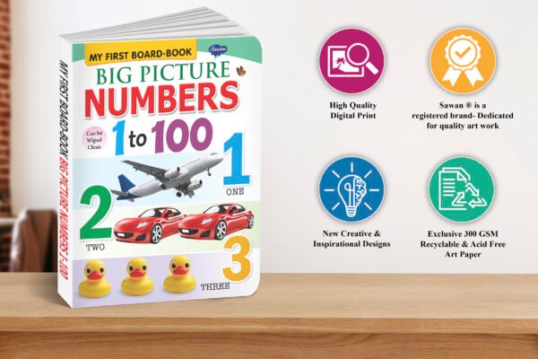 Big Pictures : Numbers 1 to 100 | My First Board-Book | Early Learning Picture Book - Image 4