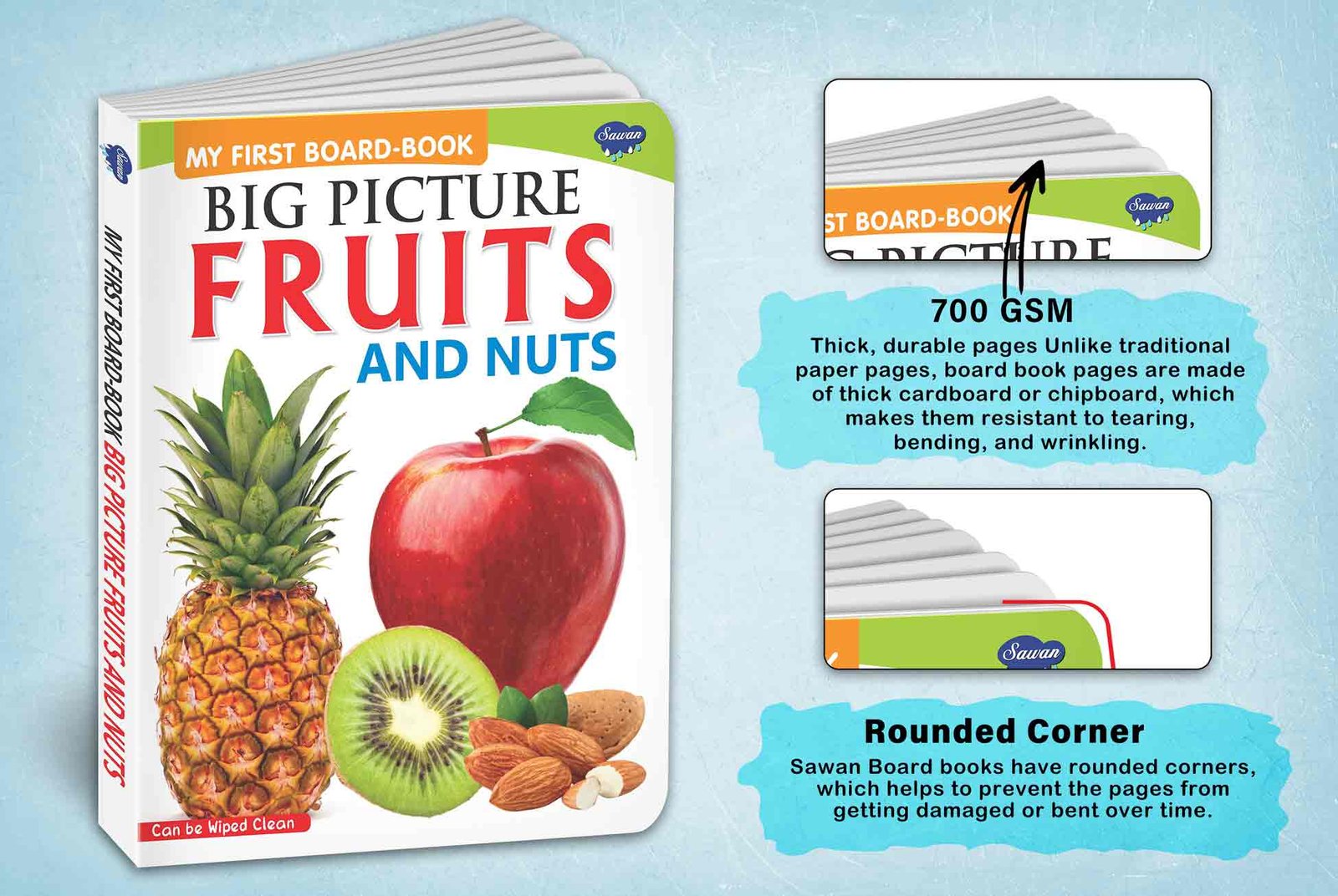Big Pictures : Fruits and Nuts | My First Board Book | Early Learning Picture Book - Image 3