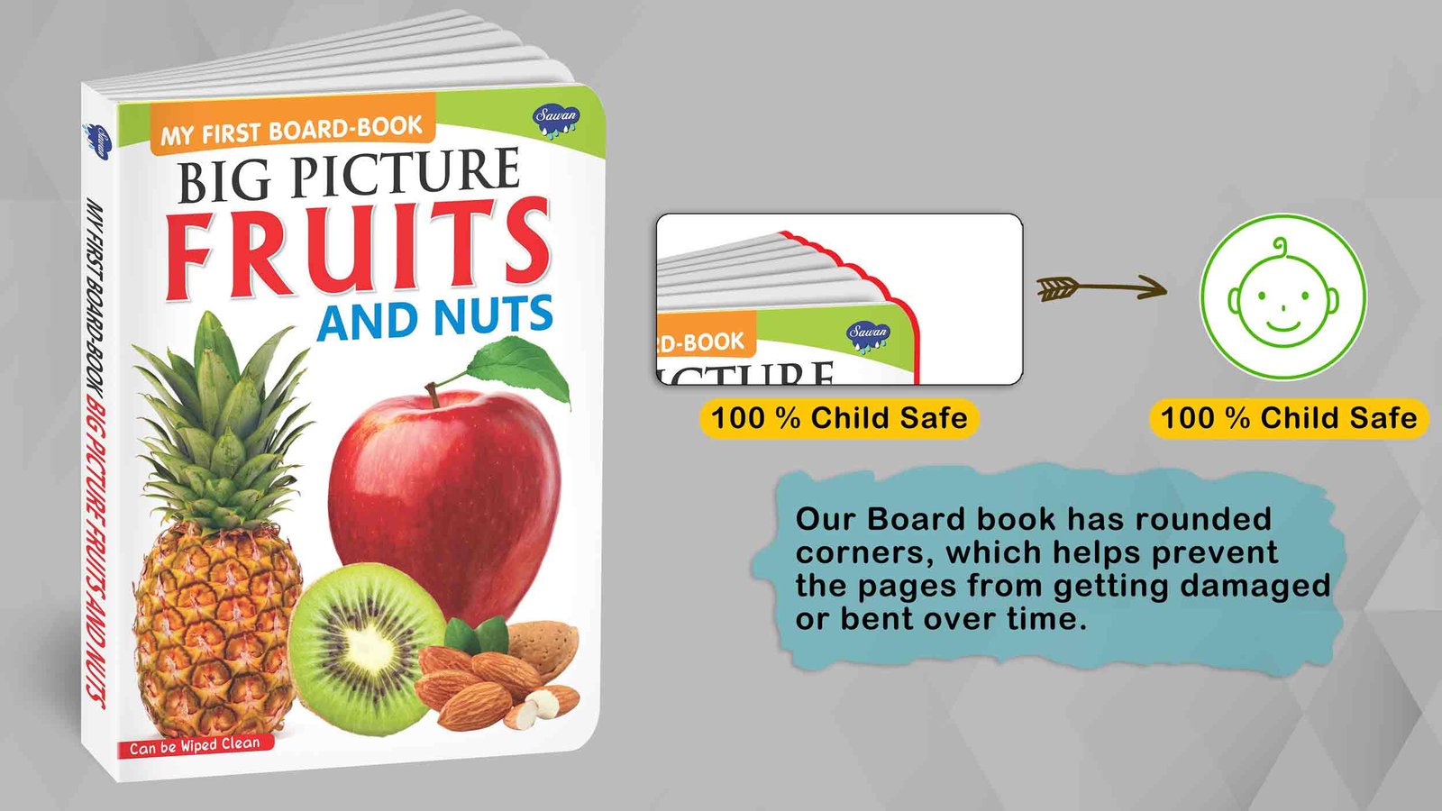 Big Pictures : Fruits and Nuts | My First Board Book | Early Learning Picture Book - Image 4