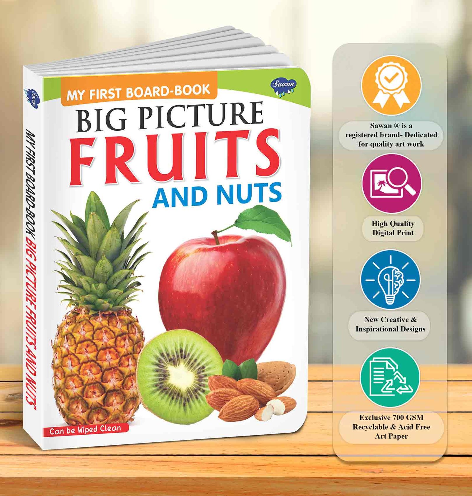 Big Pictures : Fruits and Nuts | My First Board Book | Early Learning Picture Book - Image 5