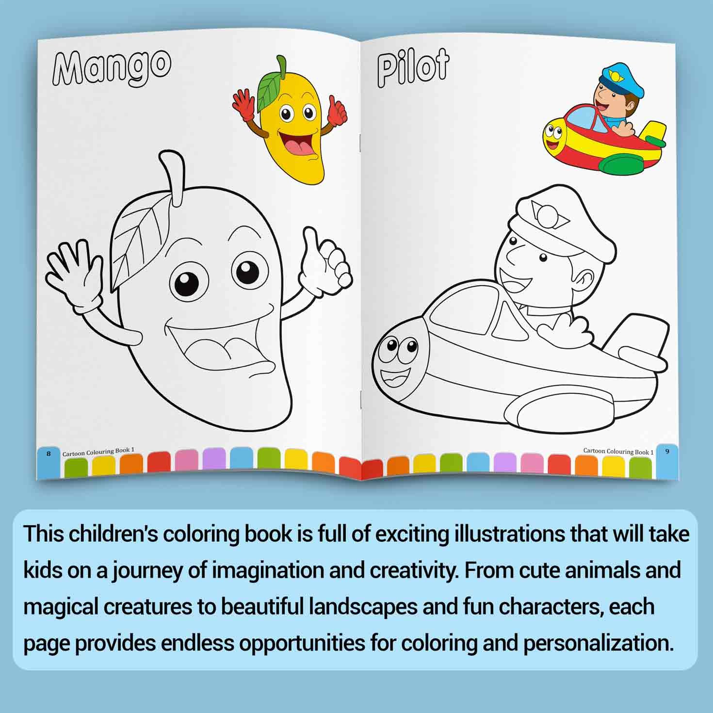 Cartoon Colouring Book-1 | Cartoon Colouring Books | Kids Colouring Books - Image 4