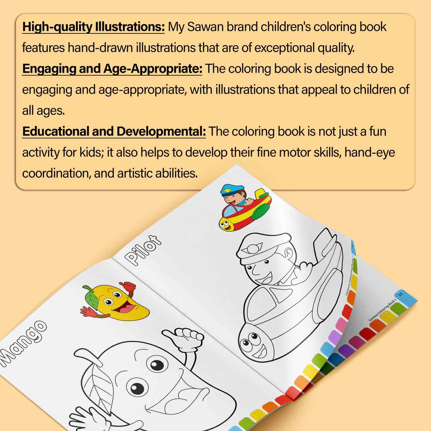 Cartoon Colouring Book-1 | Cartoon Colouring Books | Kids Colouring Books - Image 5