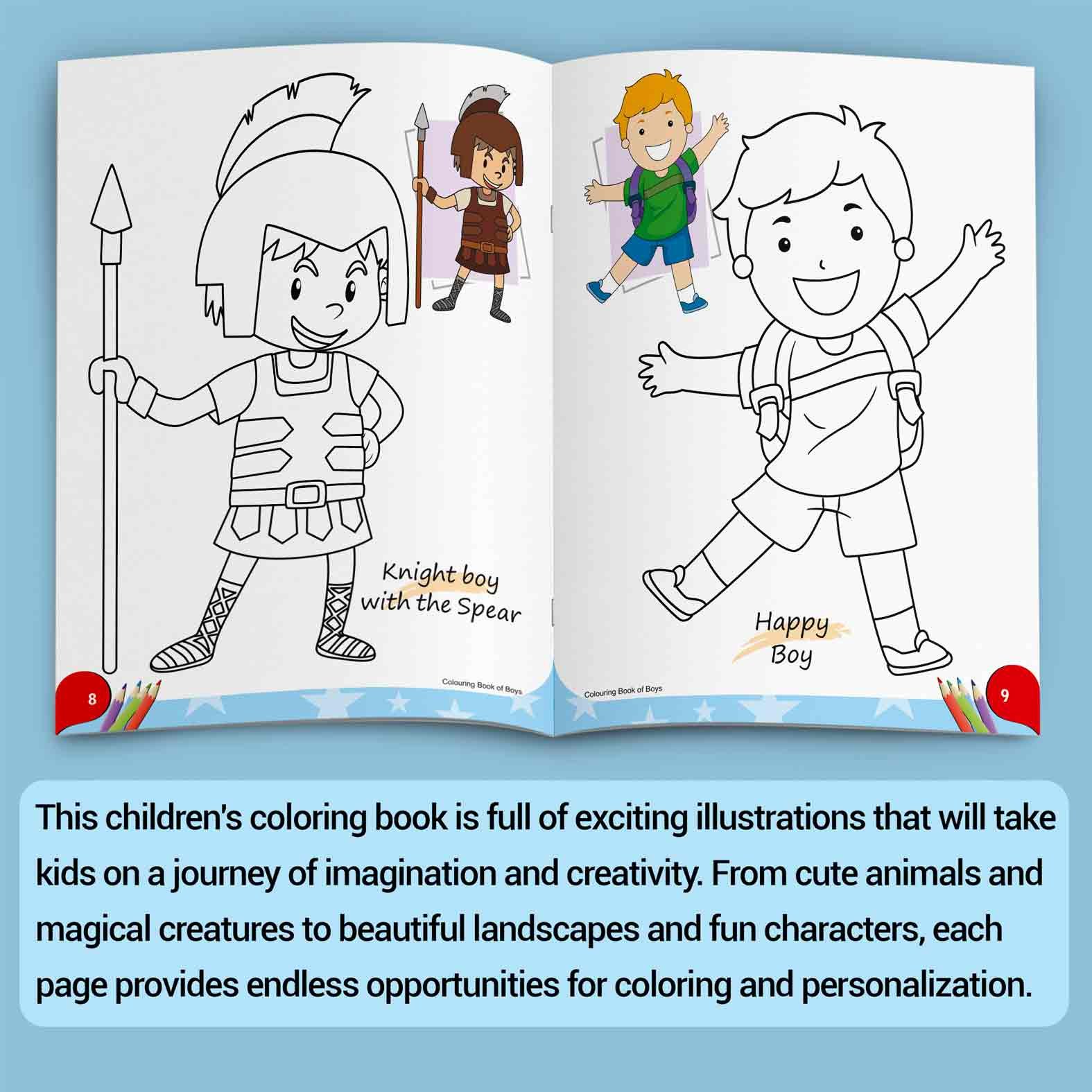 Colouring Book of Boys | Colouring Books For Children | Kids Colouring Book - Image 4