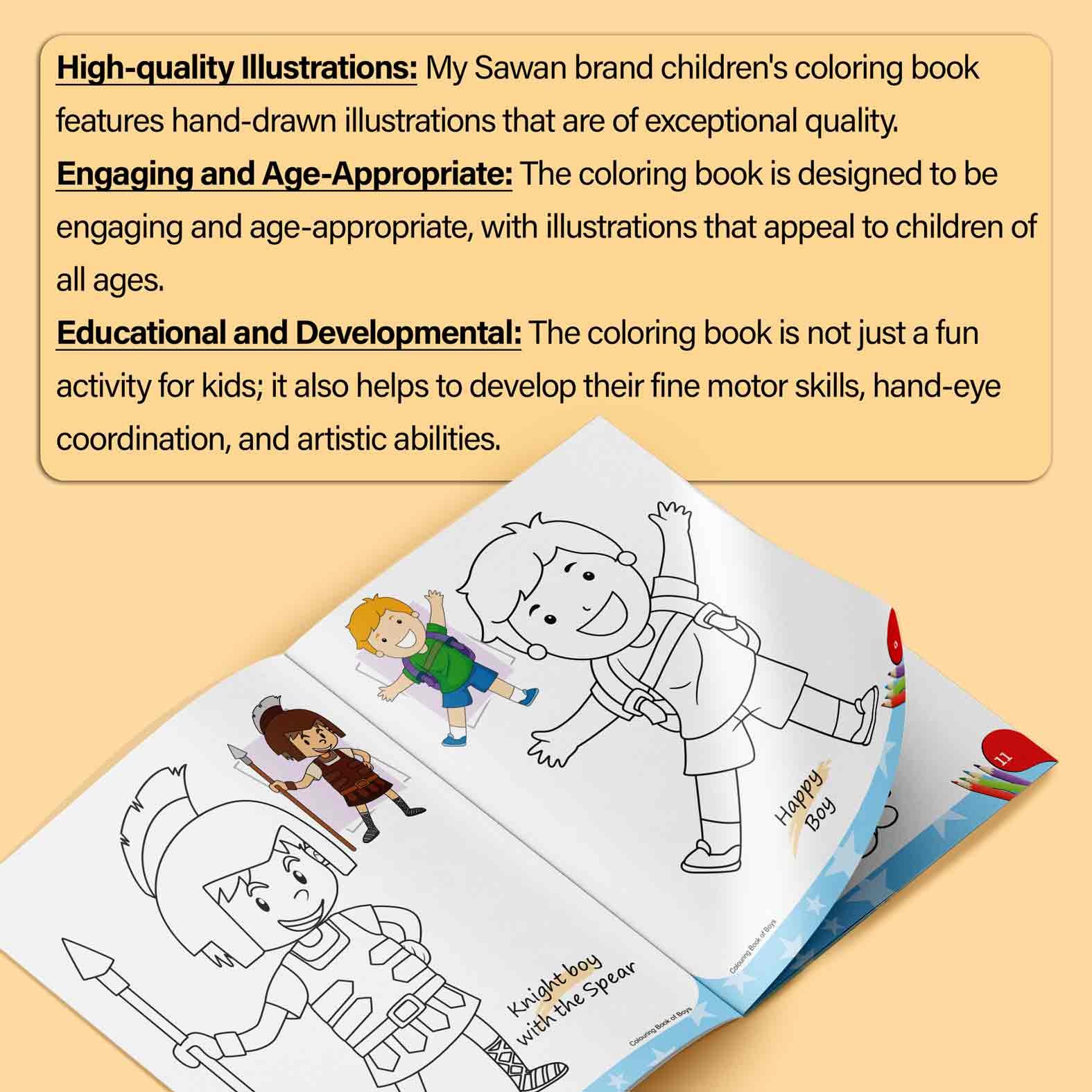 Colouring Book of Boys | Colouring Books For Children | Kids Colouring Book - Image 5