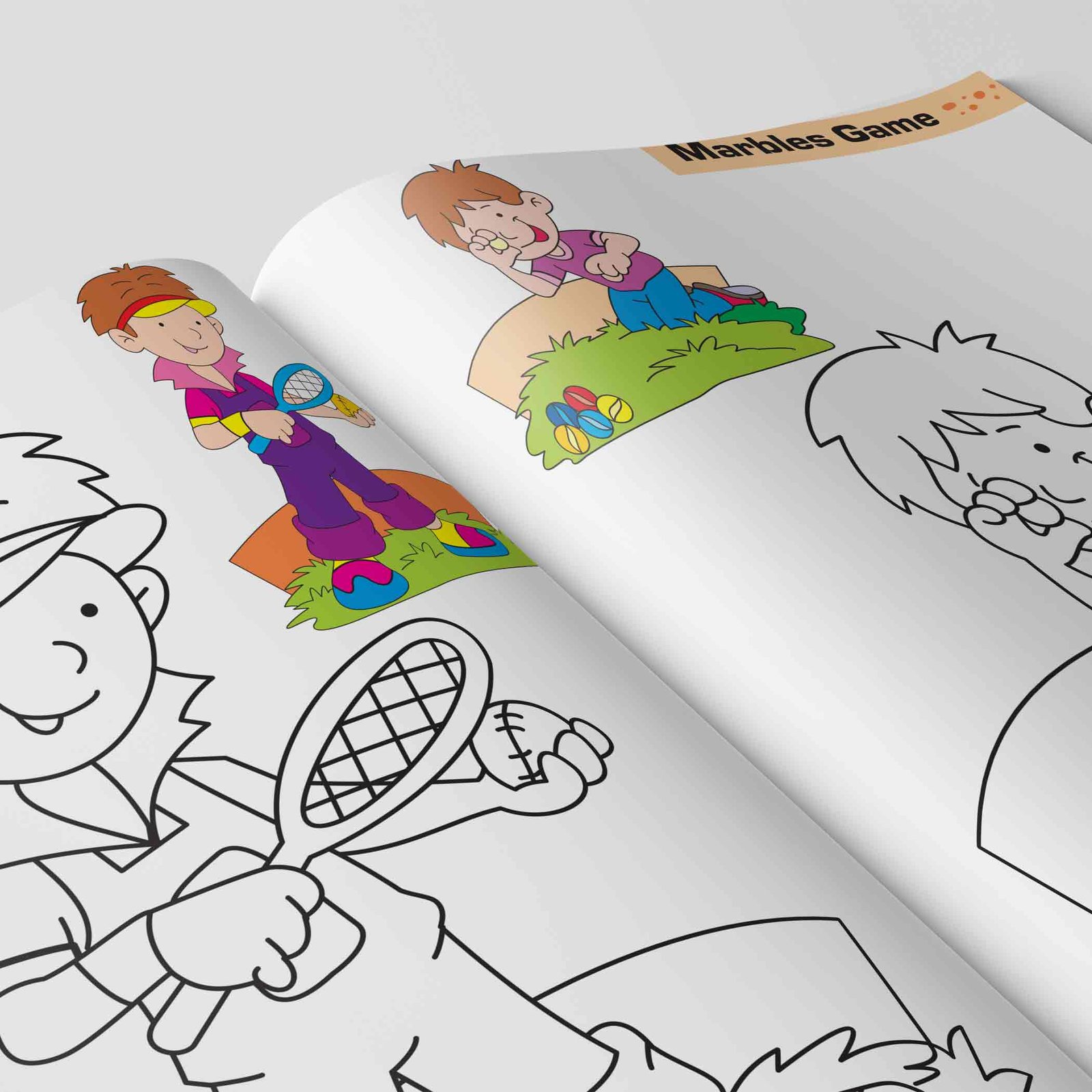 Colouring Book of Games & Sports | Colouring Boos For Children | Kids Colouring Book - Image 3