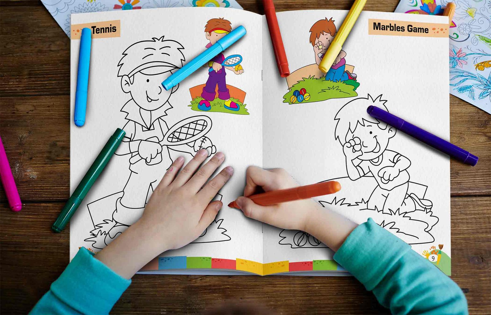 Colouring Book of Games & Sports | Colouring Boos For Children | Kids Colouring Book - Image 11