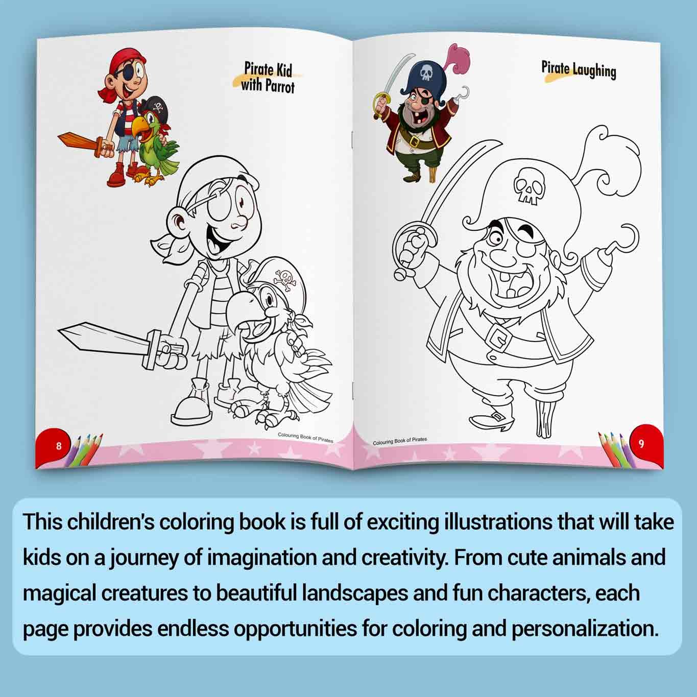 Colouring Book of Pirates | Colouring Books For Children | Kids Colouring Book - Image 4