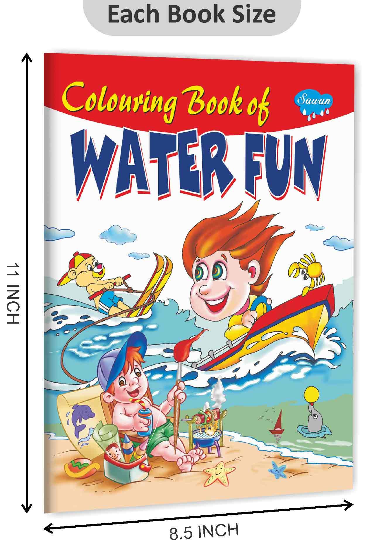 Colouring Book of Water Fun | Colouring Books For Children | Kids Colouring Book - Image 2
