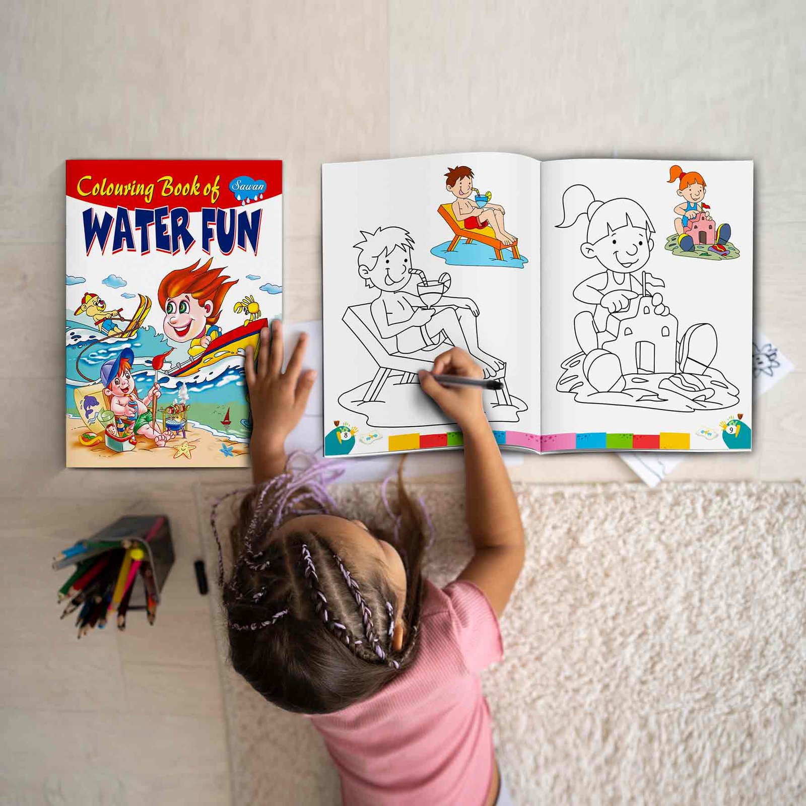 Colouring Book of Water Fun | Colouring Books For Children | Kids Colouring Book - Image 9