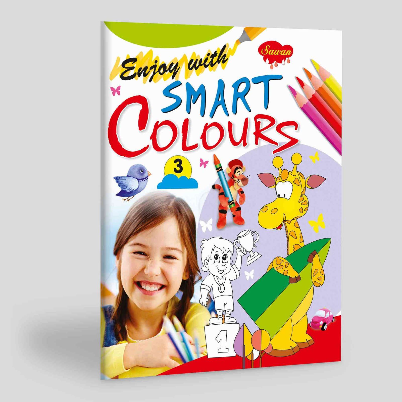 Enjoy with Smart Colours 3 Smart Colours Book for Kids Colouring Activities for Children Smart Colouring Activity Book Kids Creative Colouring Book
