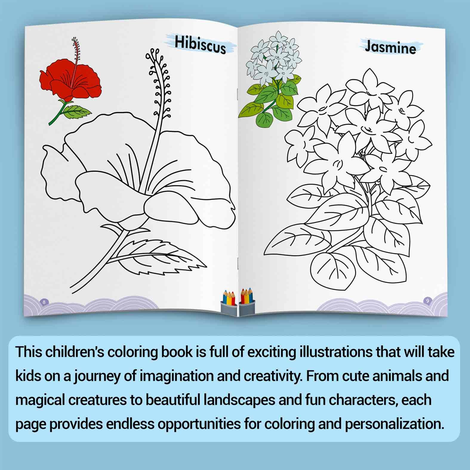 Flowers Colouring Book | Colouring Books For Children | Kids Colouring Book - Image 4
