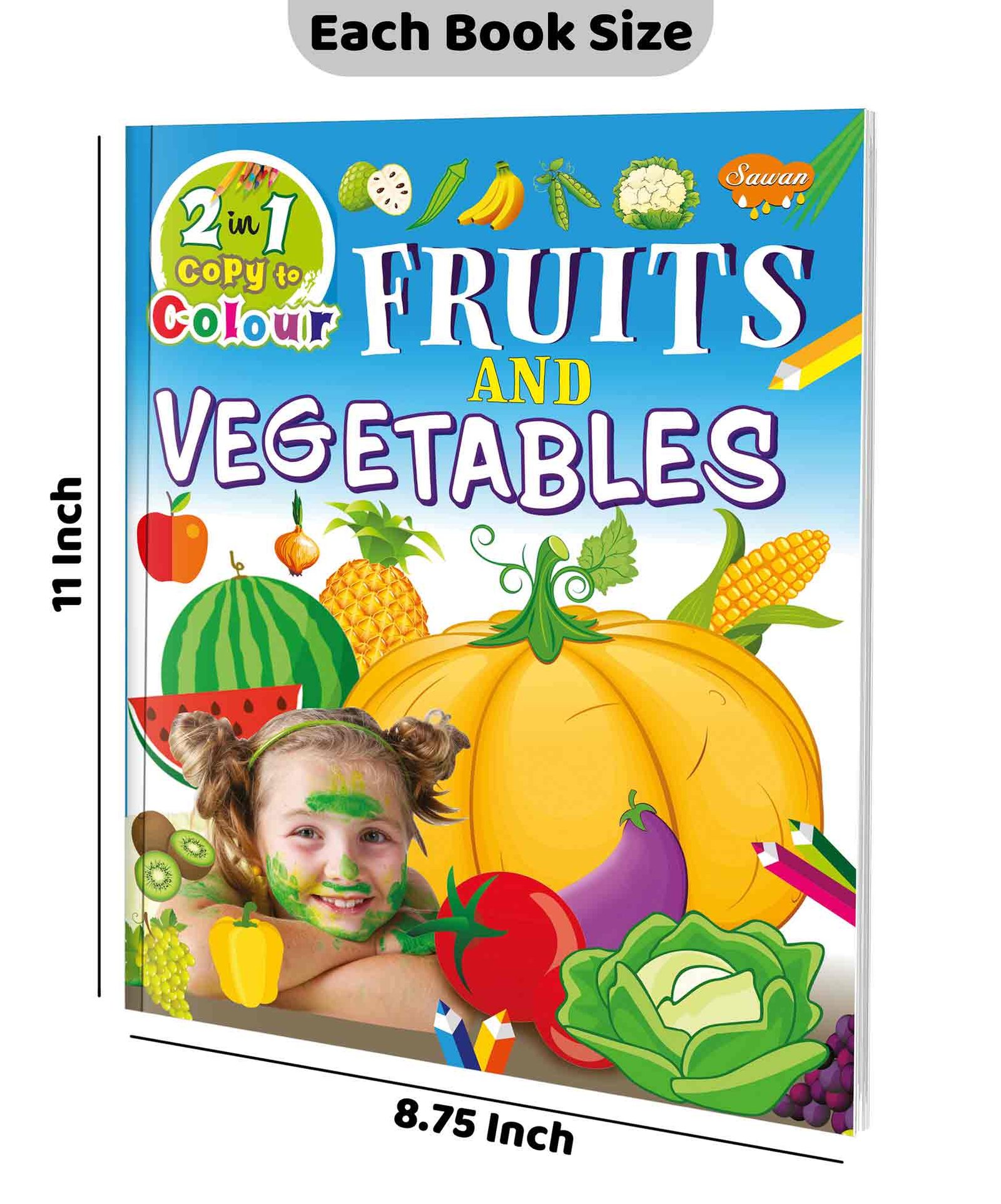 2 In 1 Copy to Colour Fruits and Vegetables - Image 2