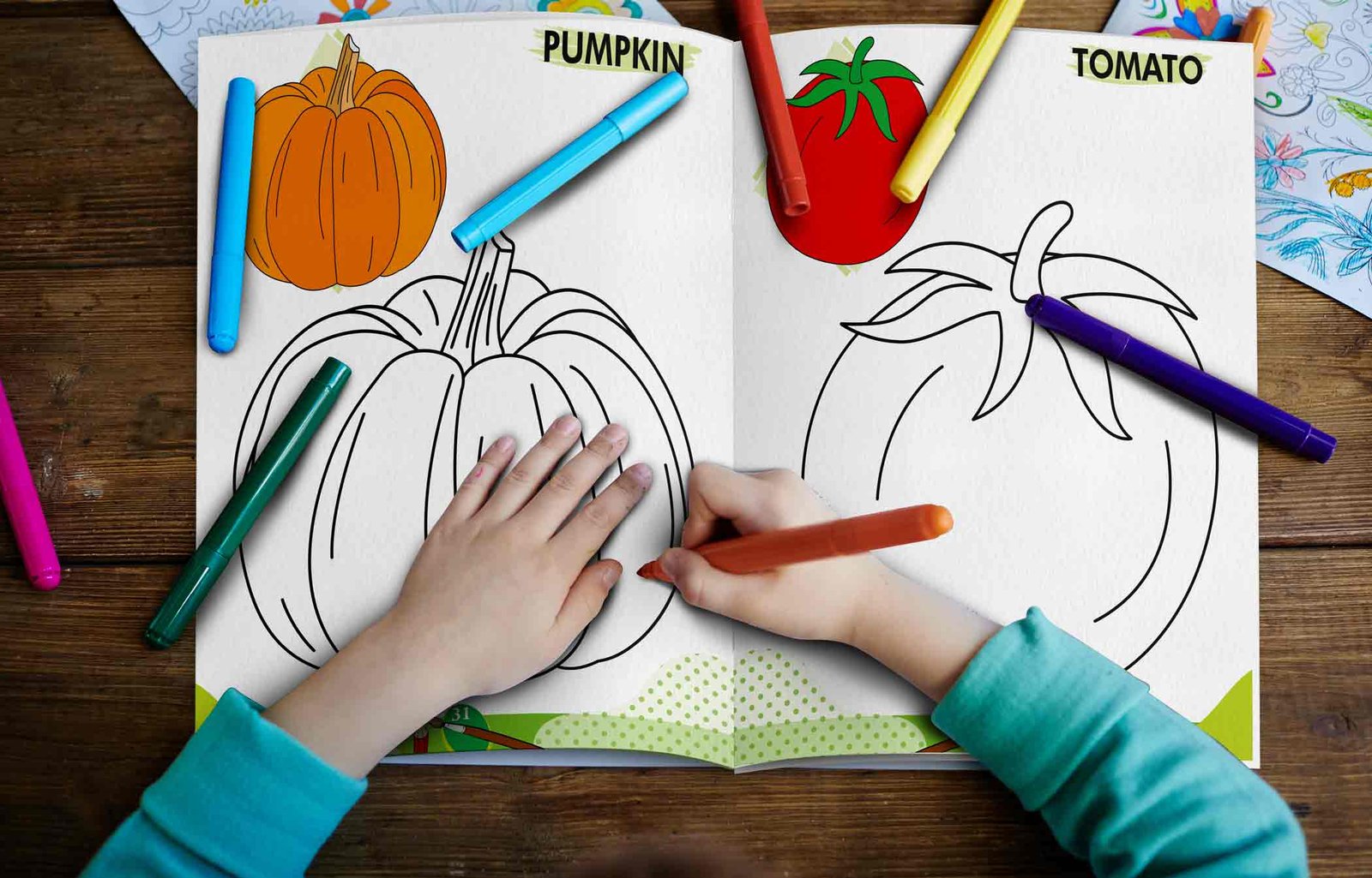 2 In 1 Copy to Colour Fruits and Vegetables - Image 6