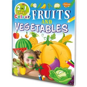 Fruits and Vegetables Colouring Book 2 in 1 Kids Colouring Book Vegetable Drawing Activity Book Fruits and Vegetables Drawing Book Kids Fruits Colouring Book