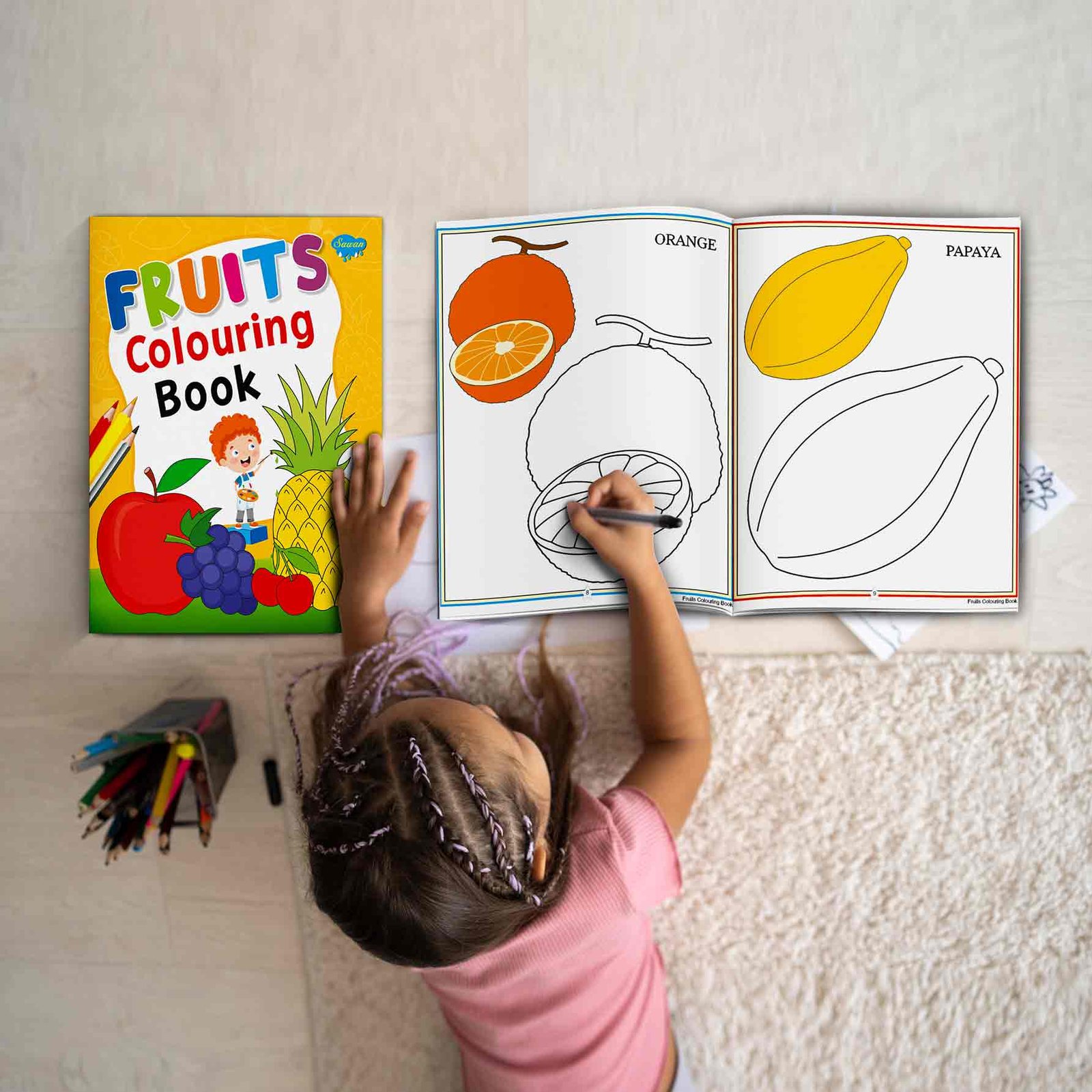 Fruits Colouring Book | Colouring Books For Children | Kids Colouring Book - Image 9