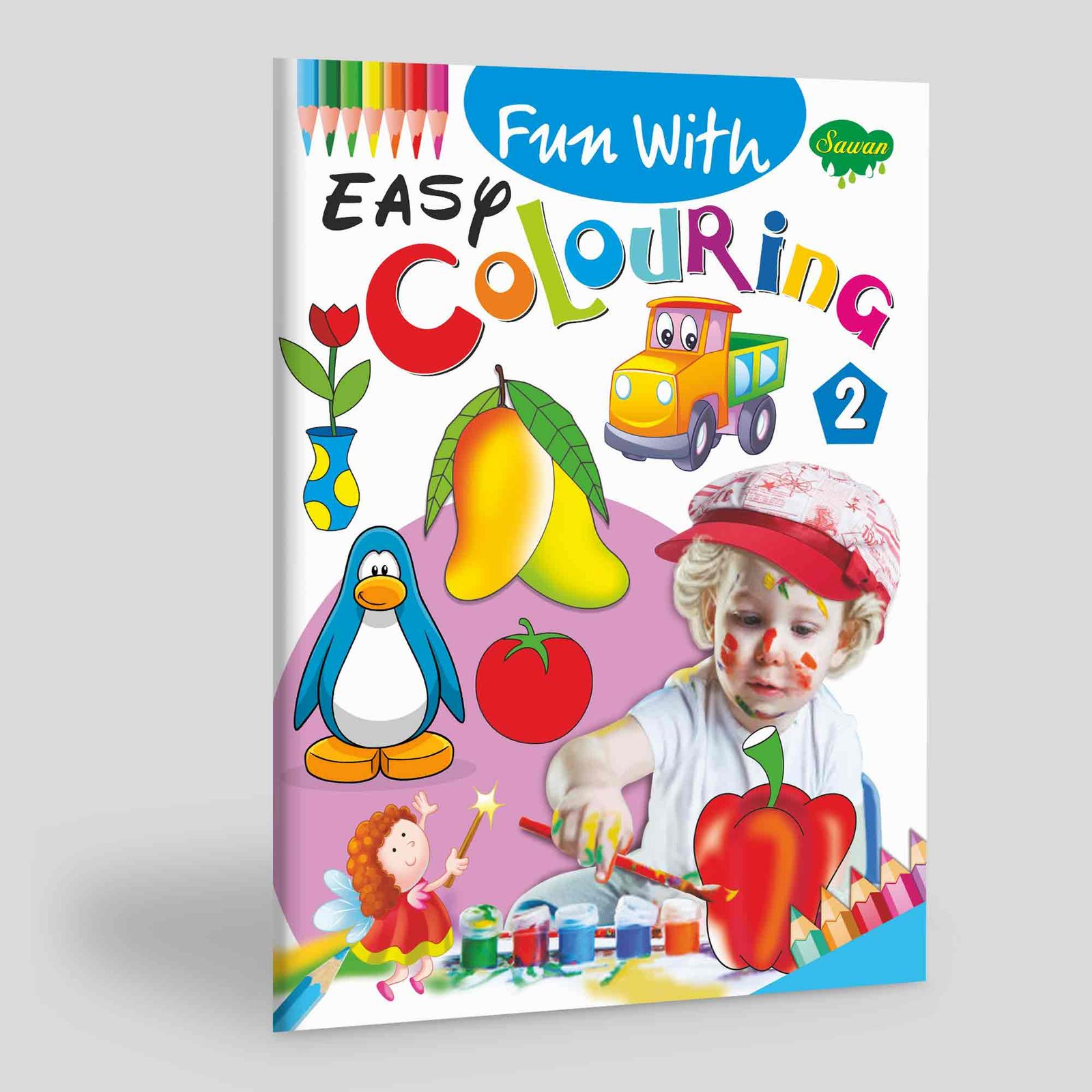 Fun with Easy Colouring 2 Easy Colouring Book for Kids Kids Colouring Practice Book Beginner Art Book for Children Creative Colouring Book for Kids Easy Art Activities for Children
