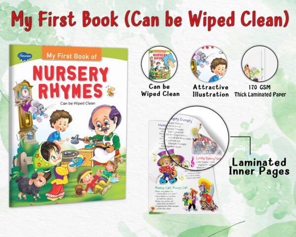 My First Book of Nursery Rhymes | My First Book (Can be Wiped Clean) - Image 4