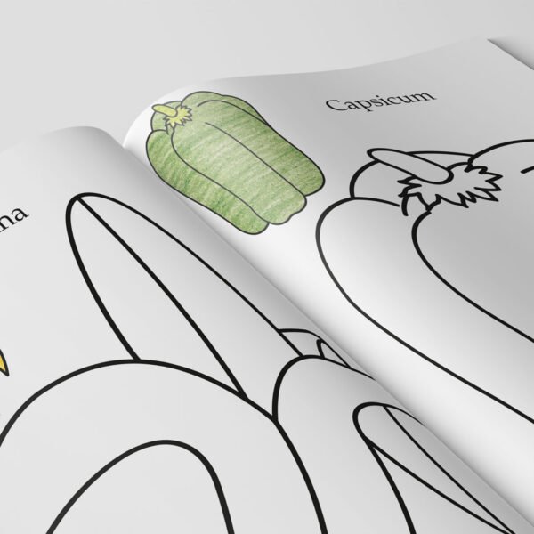Fruits & Vegetables | '0' Level Colouring Books | Kids Colouring Books - Image 5