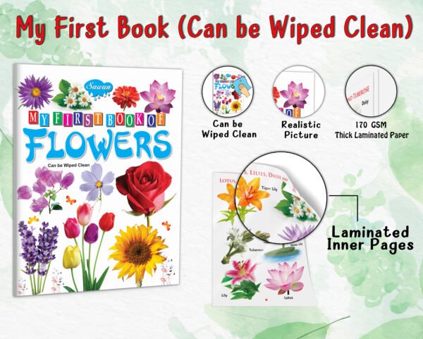 My First Book of Flowers | My First Book (Can be Wiped Clean) - Image 4