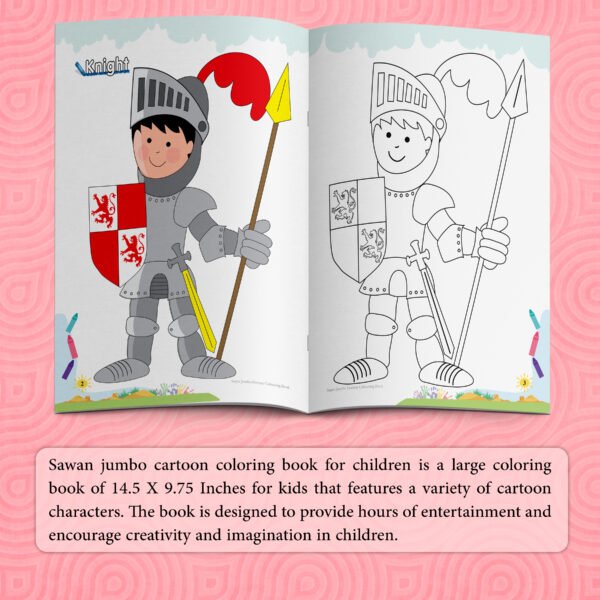 Super Jumbo Fantasy Colouring Book | Super Jumbo Colouring Book - Image 3