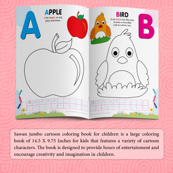 Super Jumbo Alphabet Colouring Book (Reading, Writing, Colouring) | Super Jumbo Colouring Book - Image 3