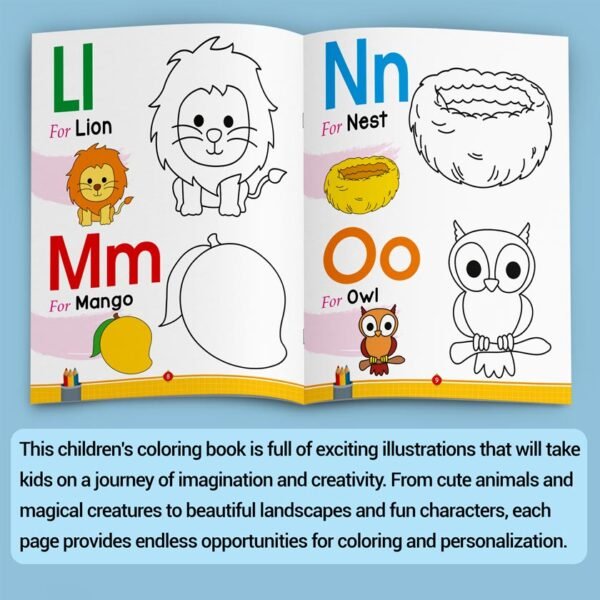 Alphabet Colouring Book | Colouring Books For Children | Kids Colouring Book - Image 3