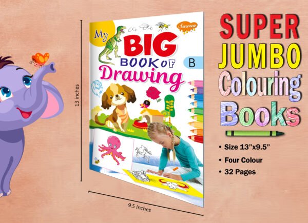 My Big Book of Drawing–B | Super Jumbo Colouring Books - Image 7