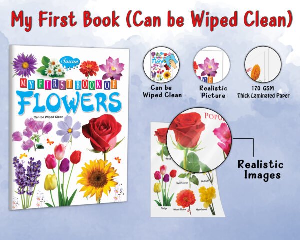 My First Book of Flowers | My First Book (Can be Wiped Clean) - Image 5