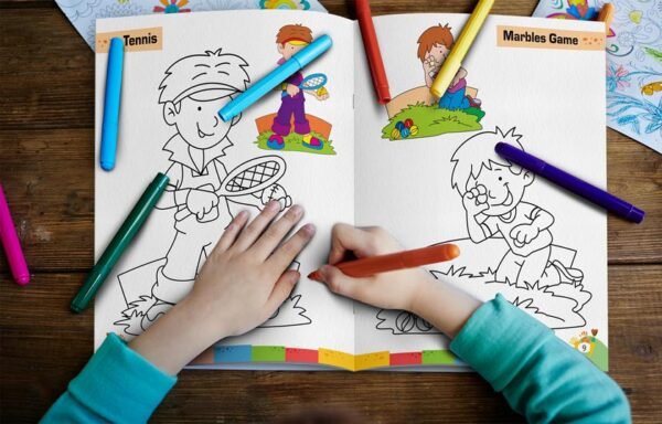 Colouring Book of Games & Sports | Colouring Boos For Children | Kids Colouring Book - Image 7
