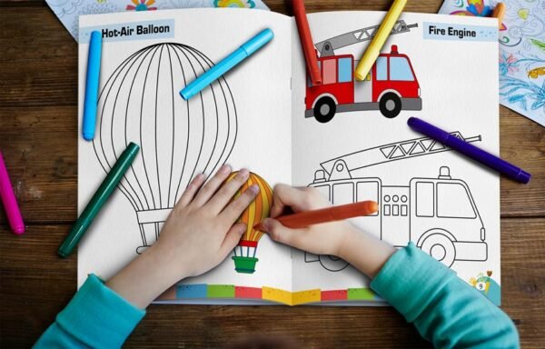 Vehicles Colouring Book | Colouring Books For children | Kids Colouring Book - Image 10