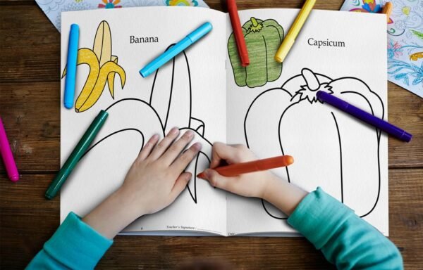 Fruits & Vegetables | '0' Level Colouring Books | Kids Colouring Books - Image 7