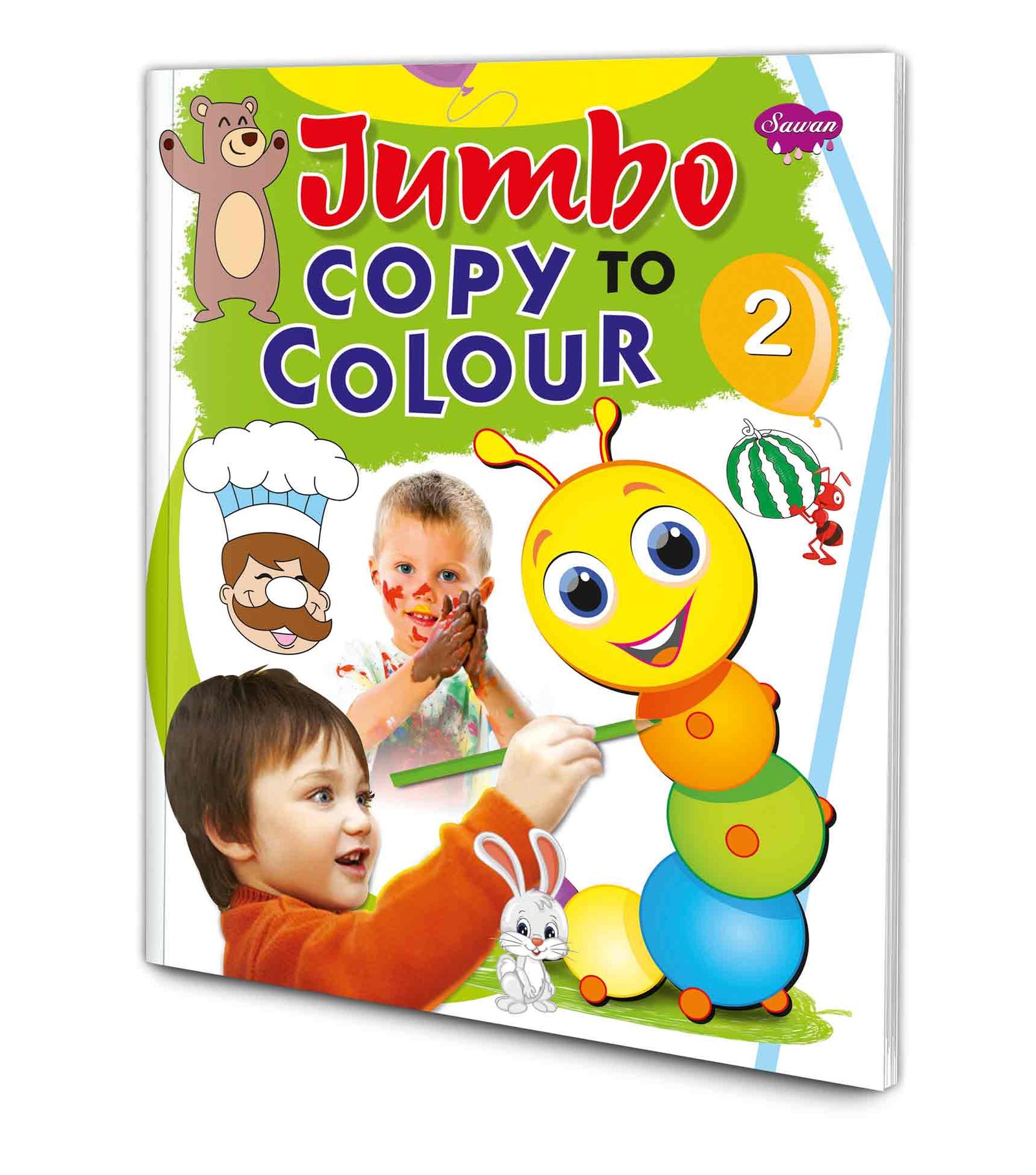 Jumbo Copy to Colour Book 2 Drawing and Colouring Book Creative Colouring Book for Kids Jumbo Copy Colour Activity Book