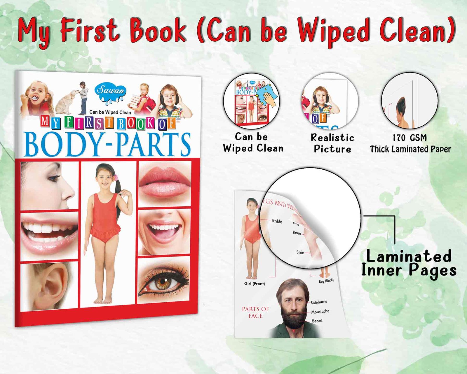 My First Book of Body Parts | My First Book (Can be Wiped Clean) - Image 3