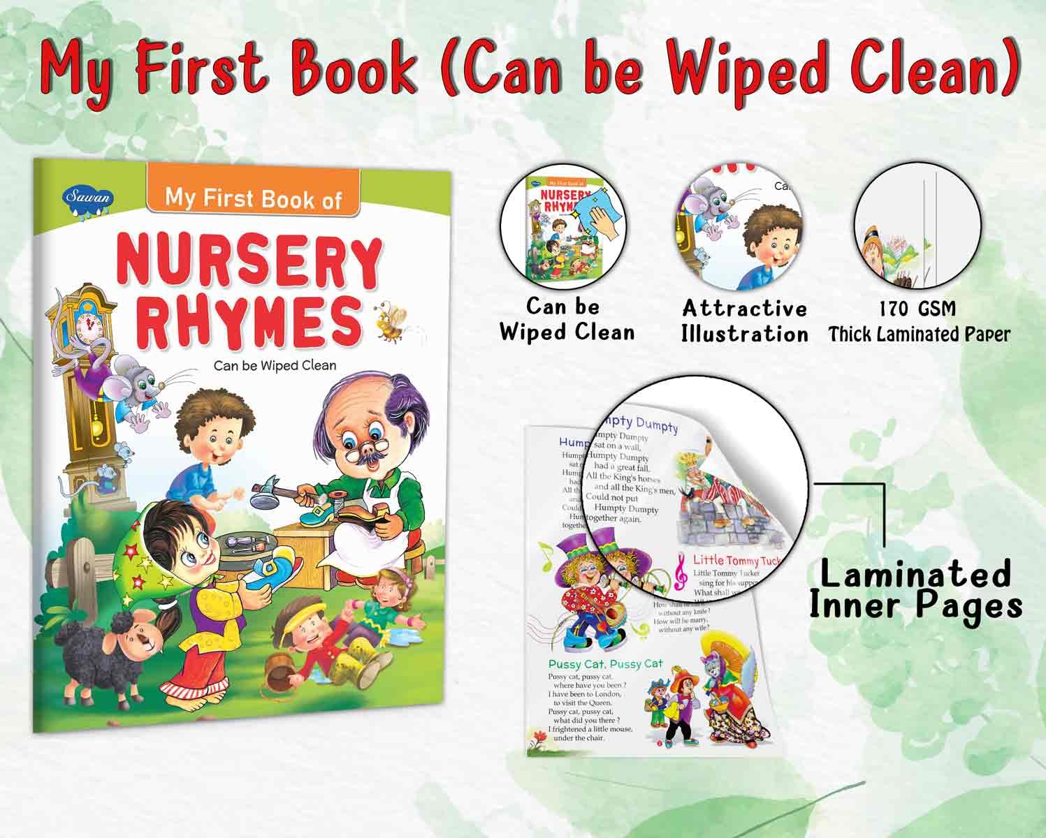 My First Book of Nursery Rhymes | My First Book (Can be Wiped Clean) - Image 3