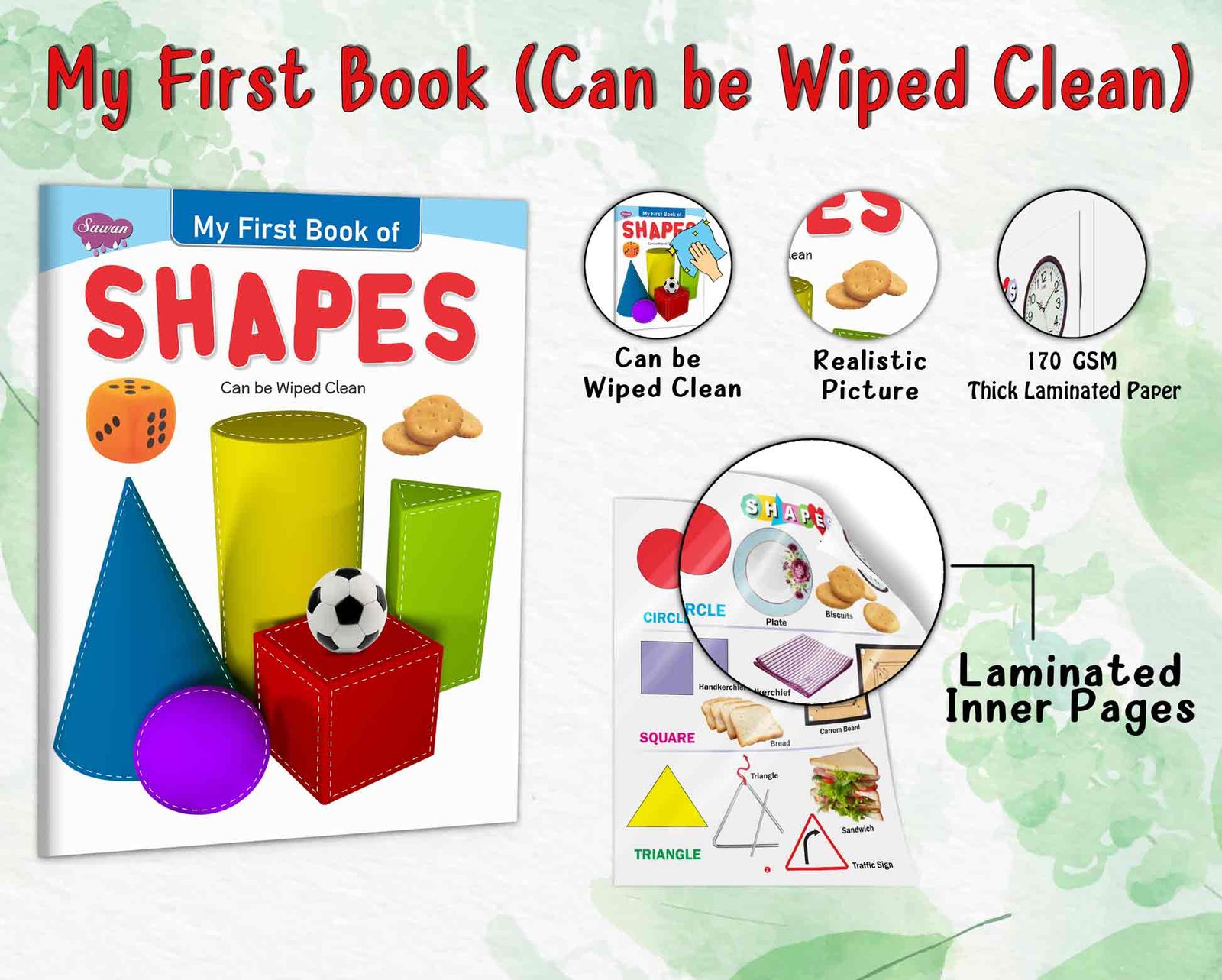 My First Book of Shapes | My First Book (Can be Wiped Clean) - Image 3