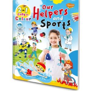 Our Helpers and Sports Colouring Book Kids Sports Colouring Book Helpers and Sports Drawing Book 2 in 1 Kids Colouring Book Sports Copy to Colour Book