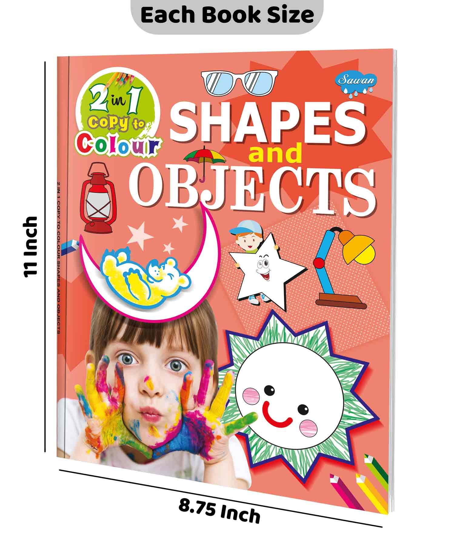 2 In 1 Copy to Colour Shapes And Objects - Image 2