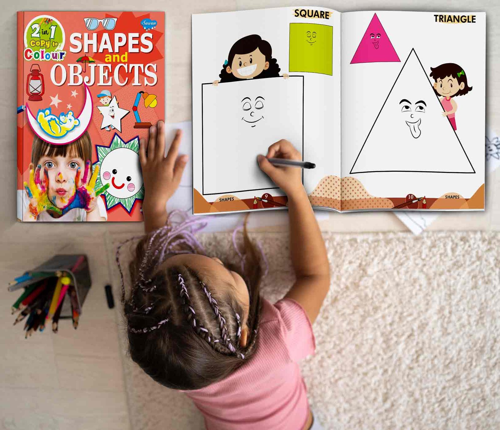 2 In 1 Copy to Colour Shapes And Objects - Image 3