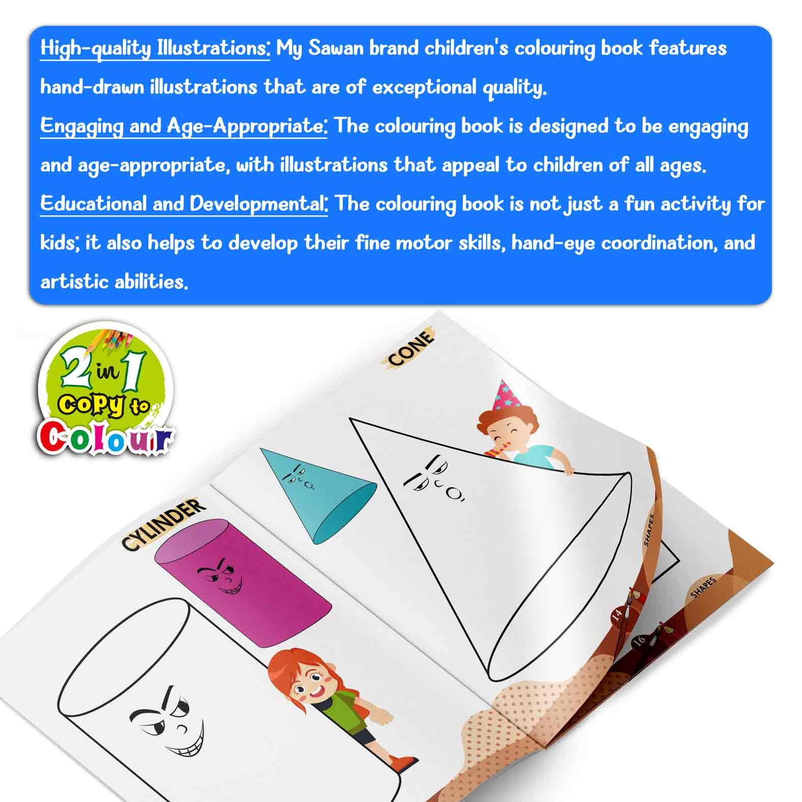 2 In 1 Copy to Colour Shapes And Objects - Image 4