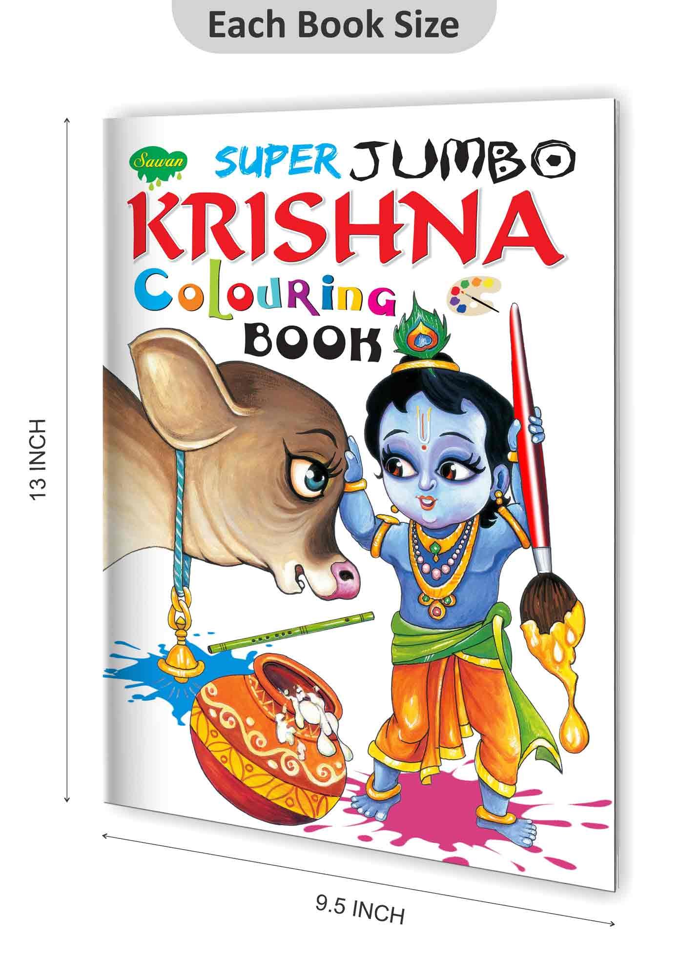 Super Jumbo Krishna Colouring Book | Super Jumbo Colouring Book - Image 2