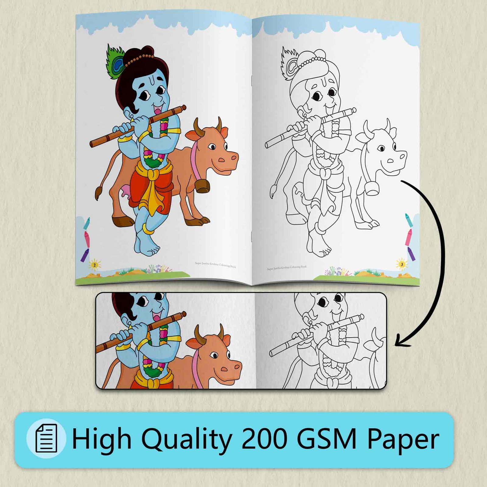 Super Jumbo Krishna Colouring Book | Super Jumbo Colouring Book - Image 3