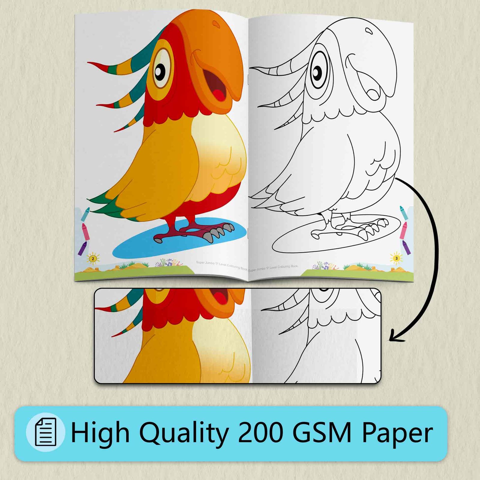 Super Jumbo '0' Level Colouring Book | Super Jumbo Colouring Book - Image 3
