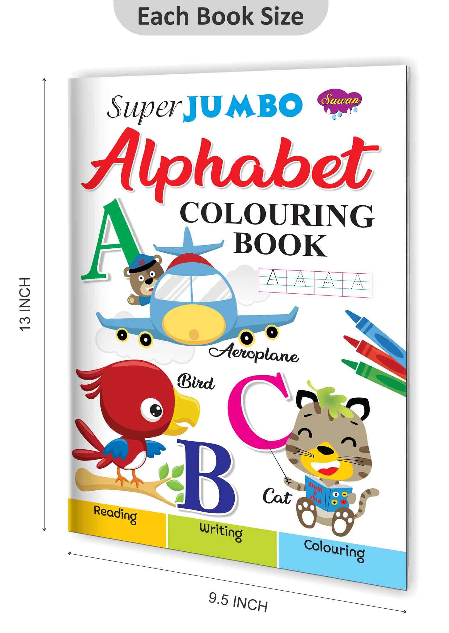 Super Jumbo Alphabet Colouring Book (Reading, Writing, Colouring) | Super Jumbo Colouring Book - Image 2
