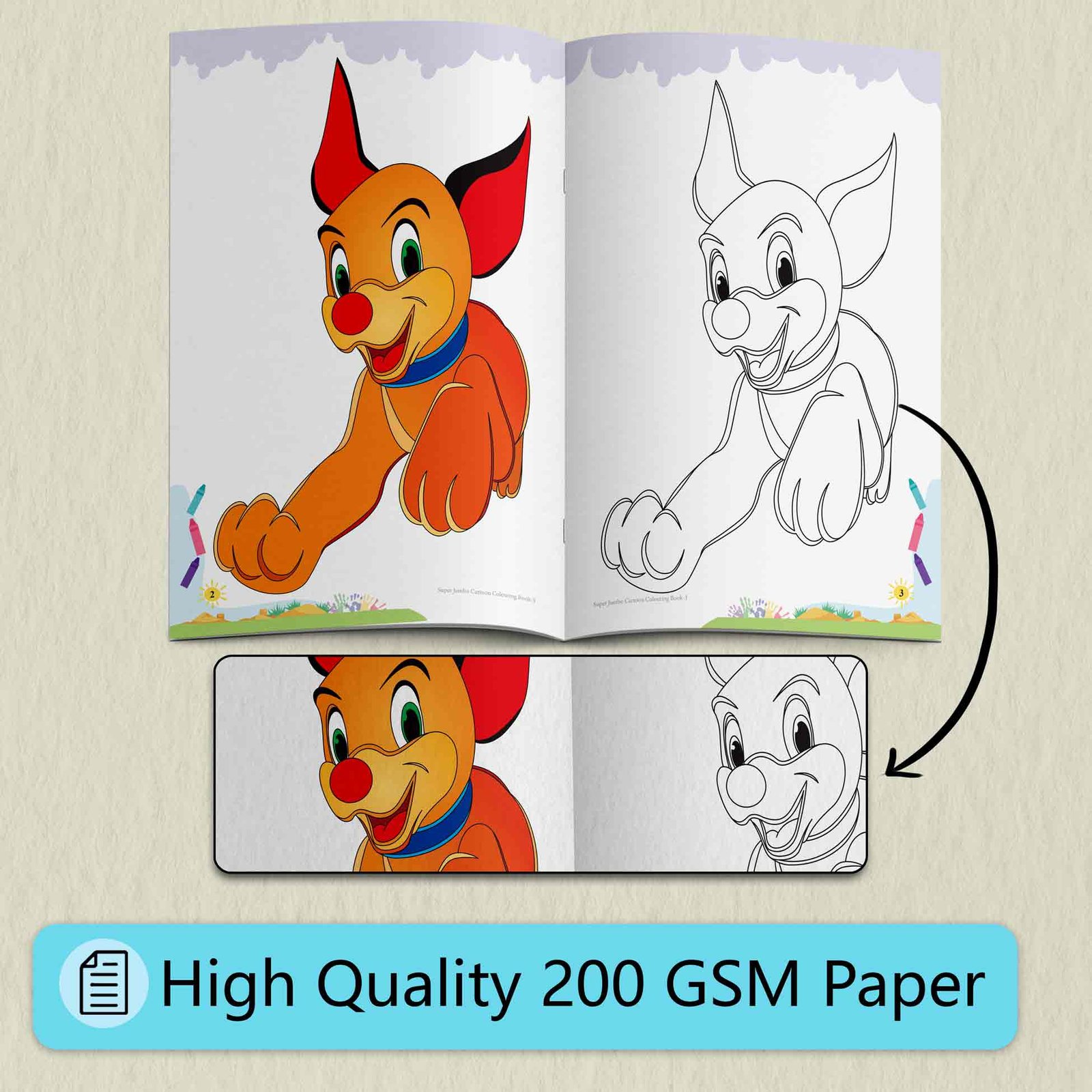 Super Jumbo Cartoon Colouring Book-3 - Image 3