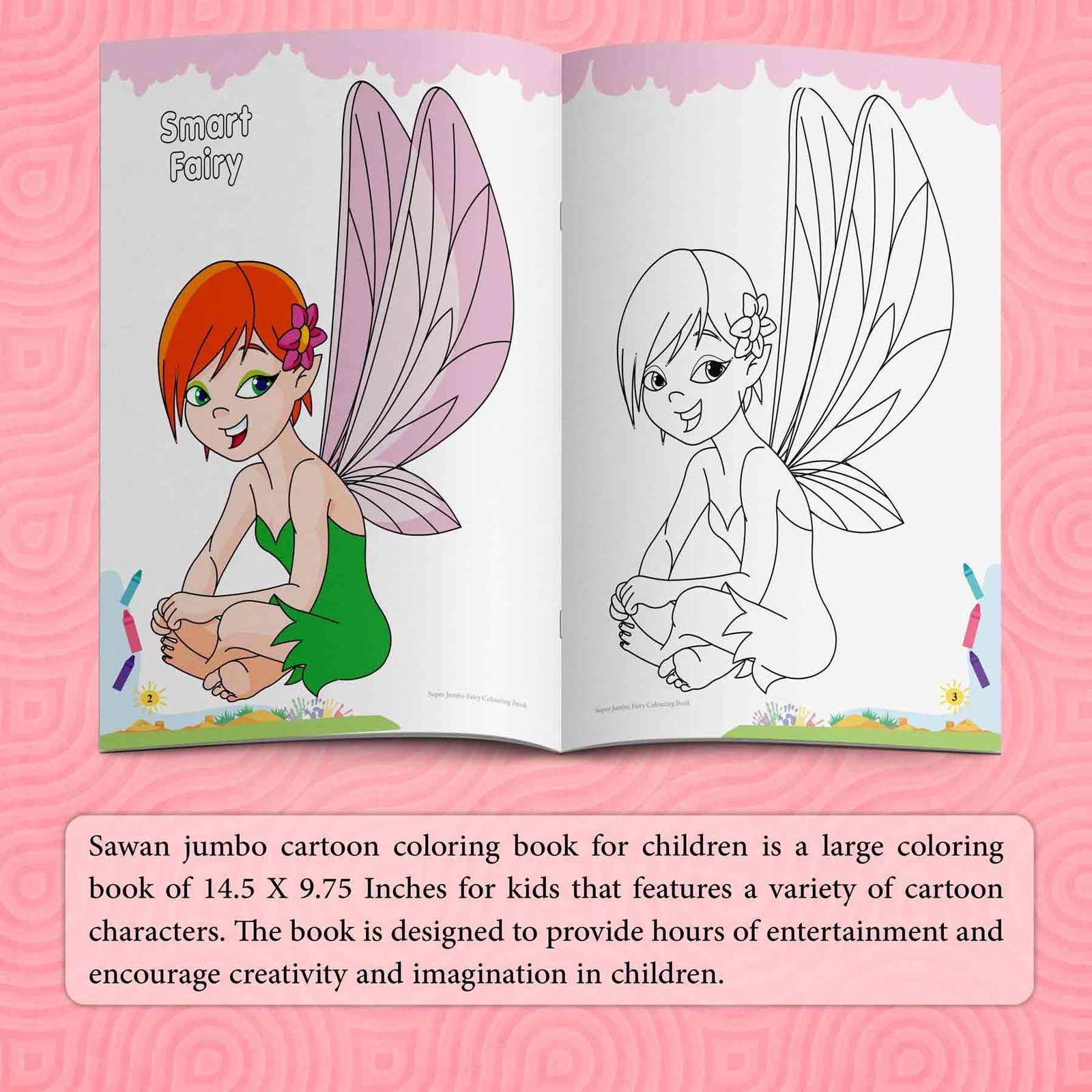Super Jumbo Fairy Colouring Book | Super Jumbo Colouring Book - Image 4