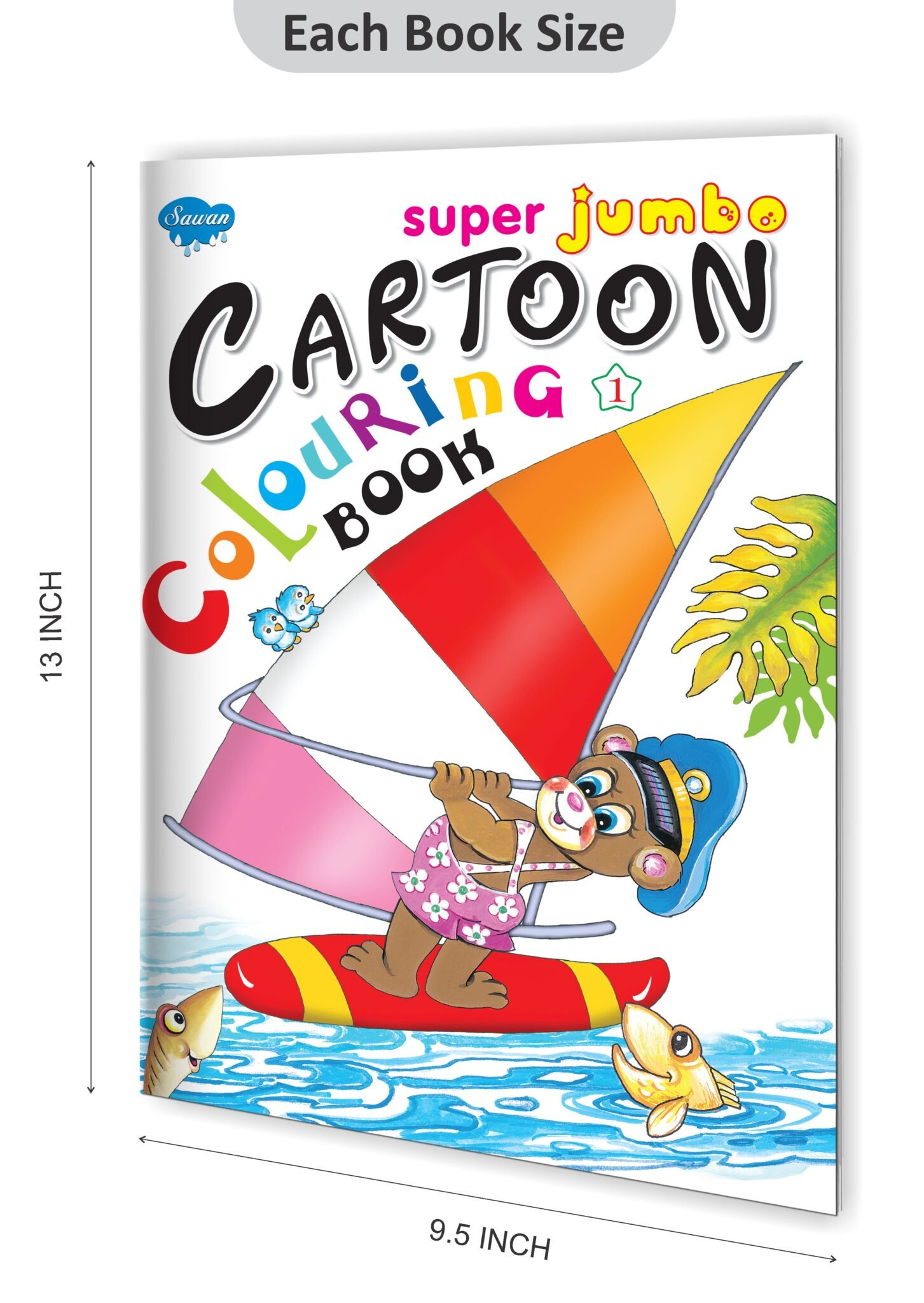 Super Jumbo Cartoon Colouring Book-1 | Super Jumbo Colouring Book ...