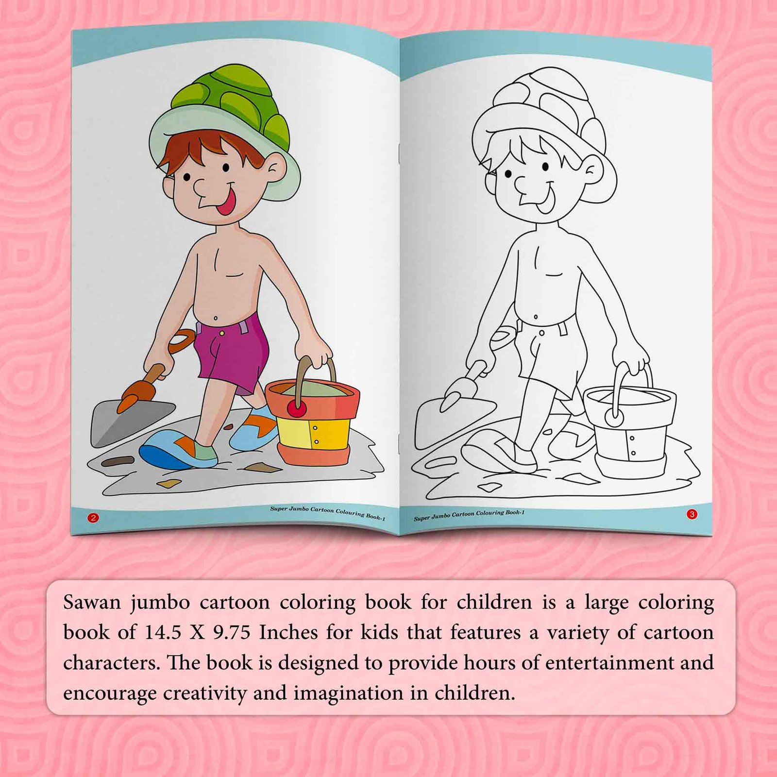 Super Jumbo Cartoon Colouring Book-1 | Super Jumbo Colouring Book - Image 4